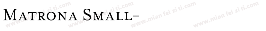 Matrona Small字体转换